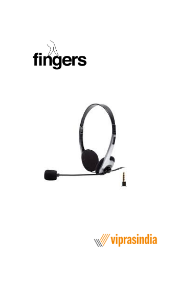 Headphones FINGERS H500 Wired On Ear with Adjustable Mic (Black)