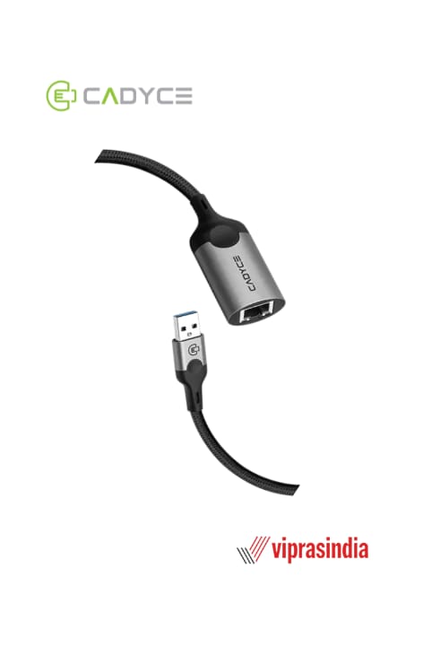 Cable Cadyce CA-U3GE USB 3.2 to Gigabit Ethernet Adpater Black 