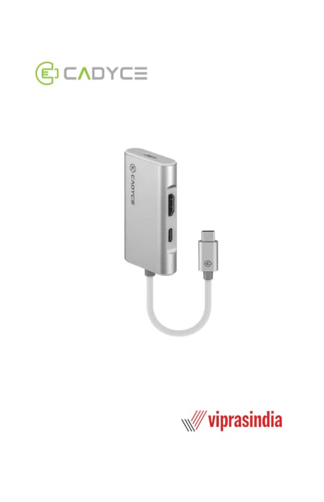 USB-C to Dual HDMI Adapter with USB-C PD Charging Cadyce CA-C2HD