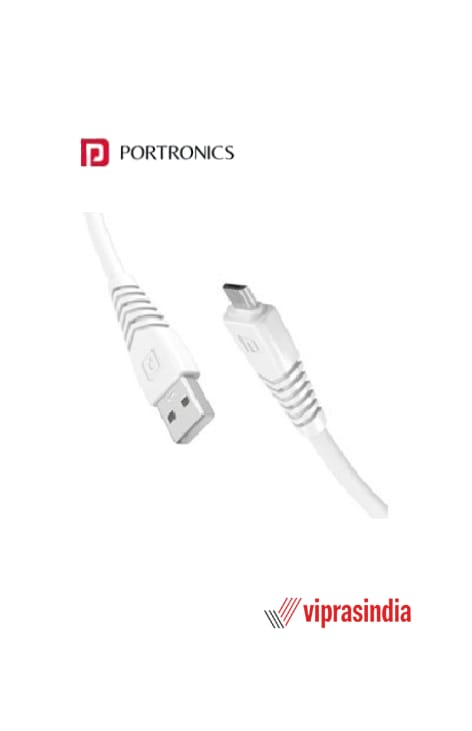 Micro USB Cable Portronics Konnect Core ll POR 1031 White 