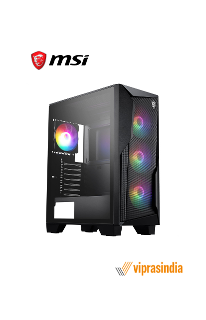 Cabinet MSI Mag Forge 130A Airflow Auto RGB 4FAN ATX Mid Tower Case TEMPERED GLASS 