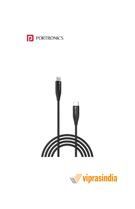 Cable Portronics Konnect C1 POR 1646 TYpe-C to Type-C Black