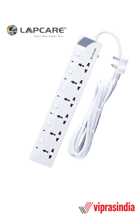 Spike Guard  6 WAY Socket LAPCARE with Surge Protector LS-603 
