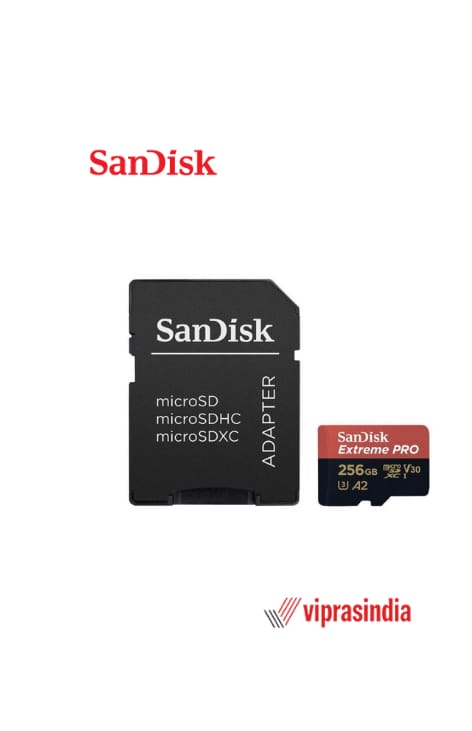 Memory Card SanDisk Extreme Pro SD UHS I 256GB for 4K Video for DSLR and Mirrorless Cameras 200MB/s Read & 140MB/s Write