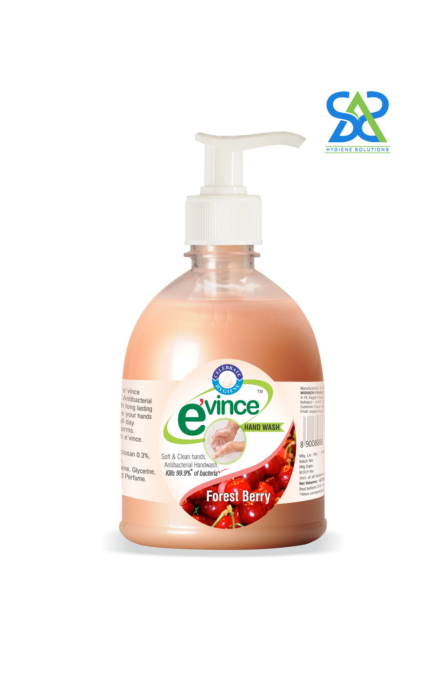 Evince Antibacterial Handwash, 250 ml - Forest Berry