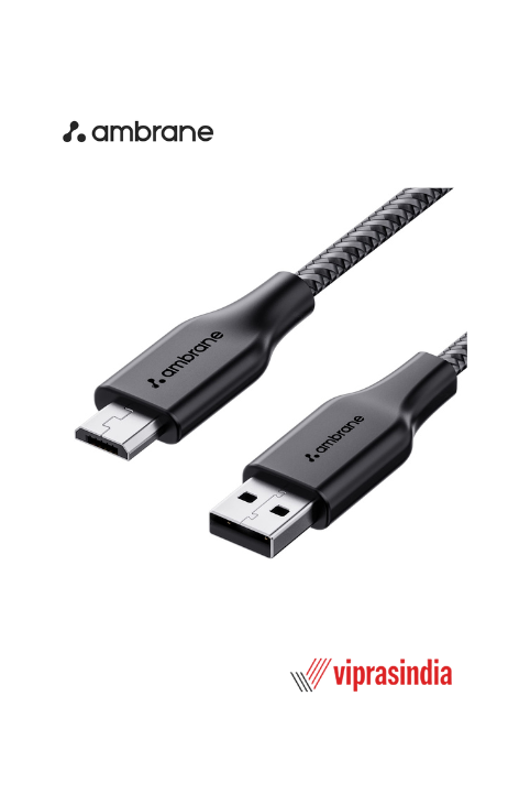Cable Ambrane BCM-C10 USB to Micro USB Braided Cable With 20W Fast Charging