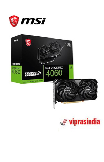 Graphic Card MSI (GeForce RTX 4060 VENTUS 2X  8GB Black)GDDR6