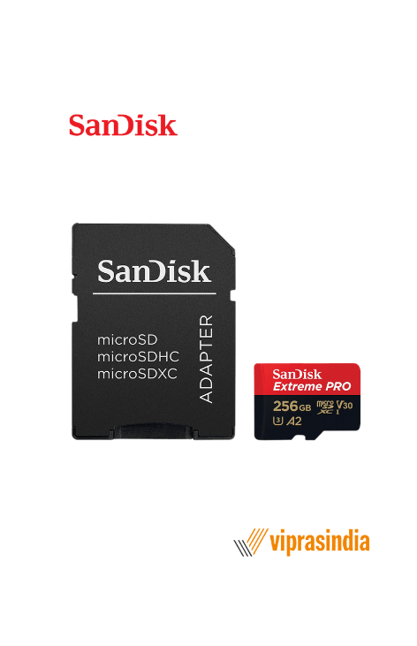 Memory Card SanDisk Extreme Pro SD UHS I 256GB for 4K Video for DSLR and Mirrorless Cameras 200MB/s Read & 140MB/s Write