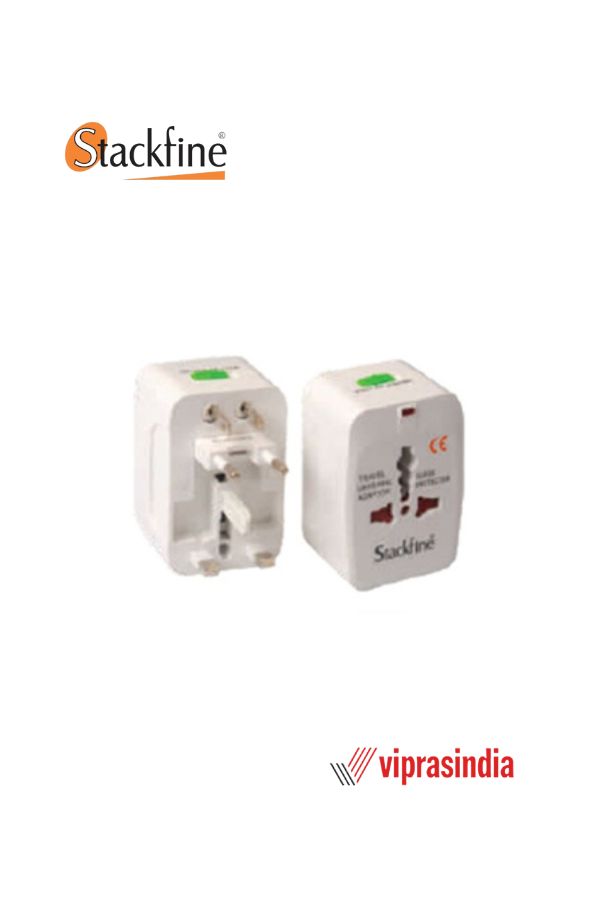 Universal Adapter Stackfine World Wide Travel  Plug White GI 194A