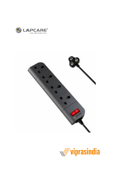 Extension Lapcare 4 Socket Single Switch with 1.5 Mtr Surgee-4