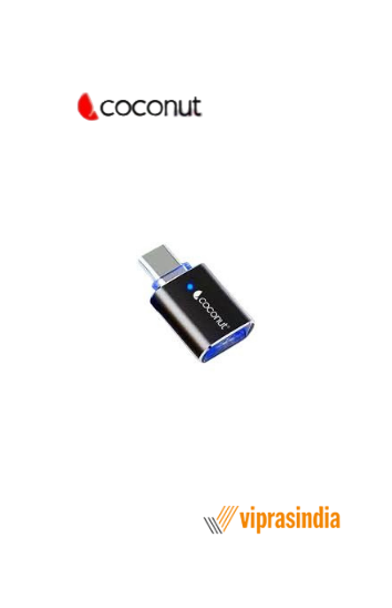 USB 3.0 to Type C OTG Adapter Coconut OT01  Aluminum Body - Black