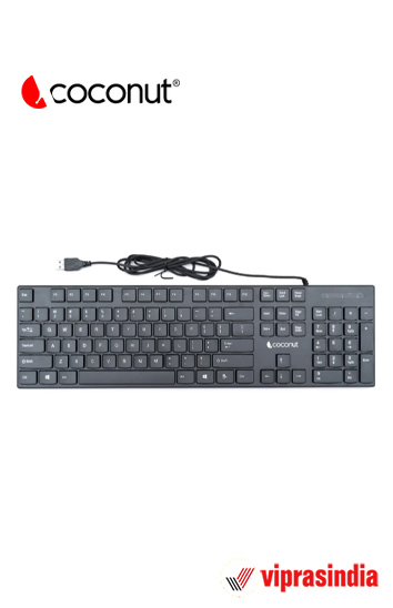 Keyboard Coconut K22 Full Sized Wired Chocolate, 104 Keys