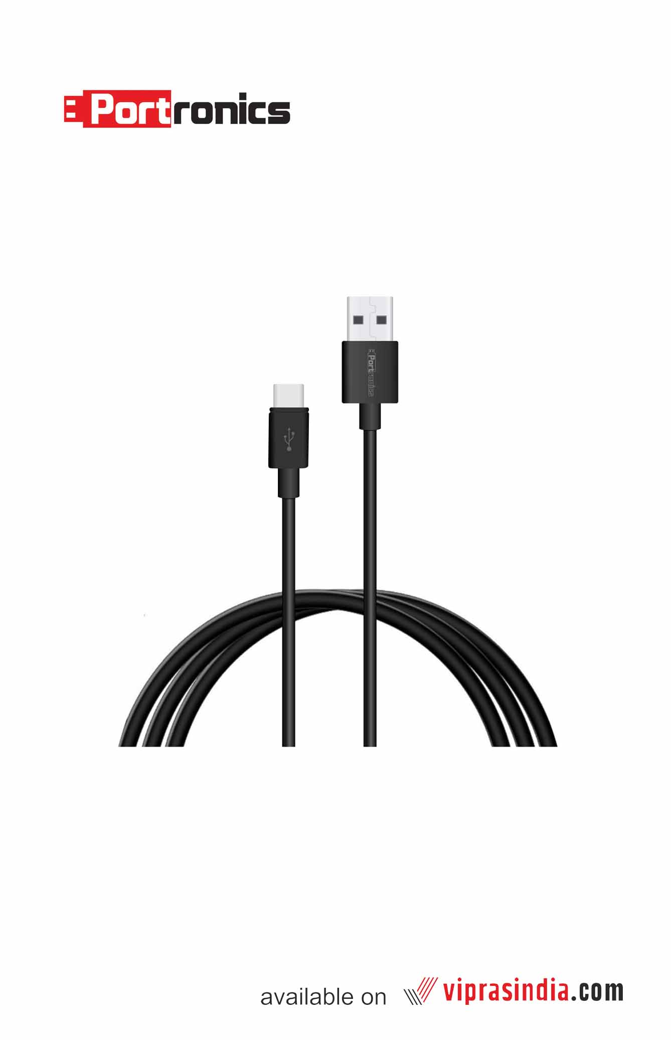 Portronics POR-656 Konnect Core 1M Type C Cable with Charge & Sync 
