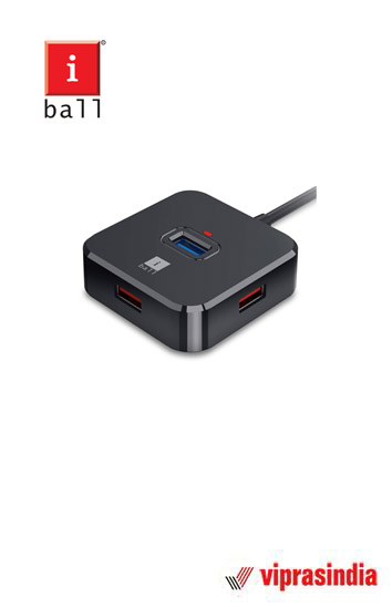 USB Hub iBall PIANO 525 4-Port 2-in-1