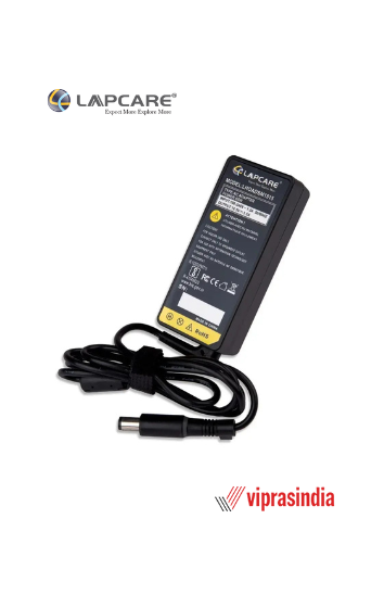  Laptop Adapter Lapcare  for HP 18.5V 3.5A65W Smart Pin