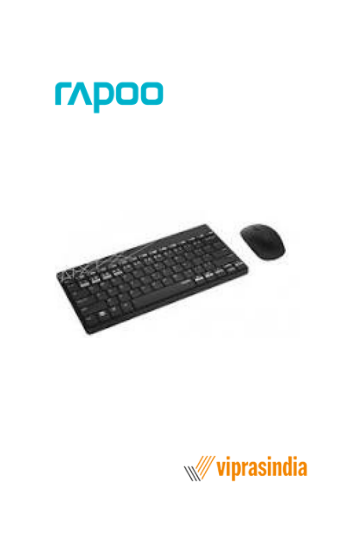 Keyboard and Mouse Rapoo 8000M  Bluetooth 3.0/4.0 Wireless 2.4 GHz 1300 DPI Combo- Black