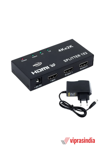 HDMI Splitter 1-in 2-Out, Support 4k x 2k 3D Full HD 1080P