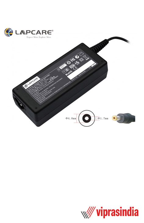 Laptop Power Adapter Lapcare For HP 18.5v 3.5A 65W Yellow Pin