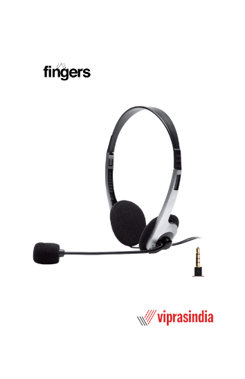 Headphones FINGERS H500 Wired On Ear with Adjustable Mic (Black)
