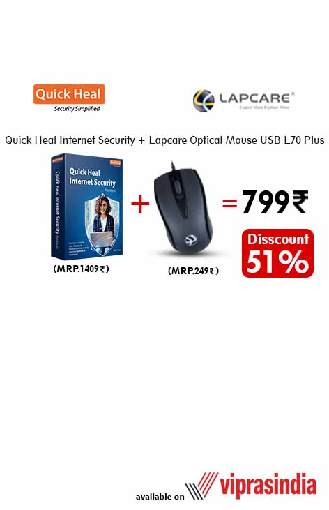 Quick Heal Antivirus + Lapcare USB Mouse 