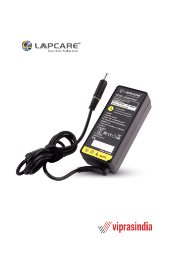  Laptop Adapter Lapcare for HP 65W WITH 4.5MM Blue pin