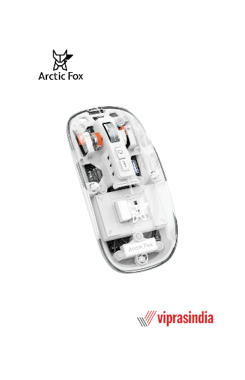 Wireless Mouse Arctic Fox Pureview Transparent Space Gray Bluetooth Rechargeable 