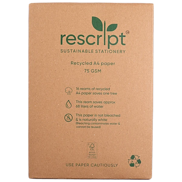 Paper Recycled Rescript A4 Copier , 100% Recycled , Eco-Friendly