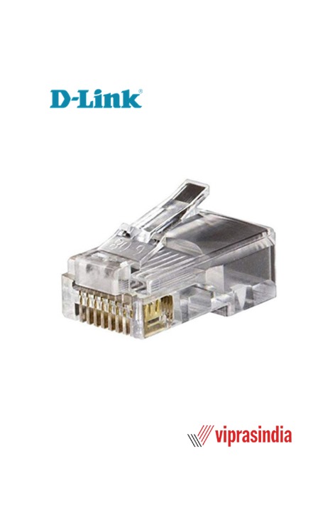 Connector RJ 45 D-Link Plastic  - Pack Of 100 Pieces (Transparent)