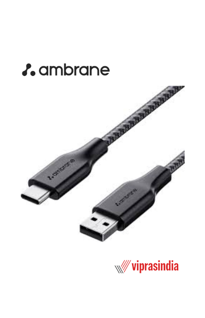 Cable Ambrane BCT-C10 USB to Type-C Braided Cable With 30W Fast Charging