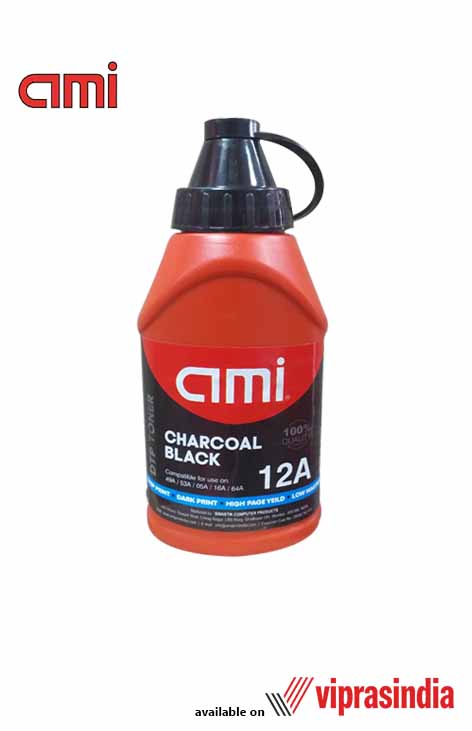 Toner  Powder AMI 12 A Charcoal Black For HP