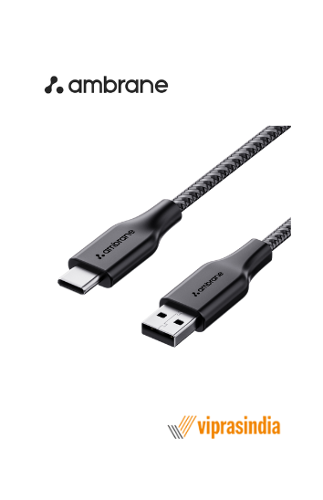 Cable Ambrane BCT-C10 USB to Type-C Braided Cable With 30W Fast Charging