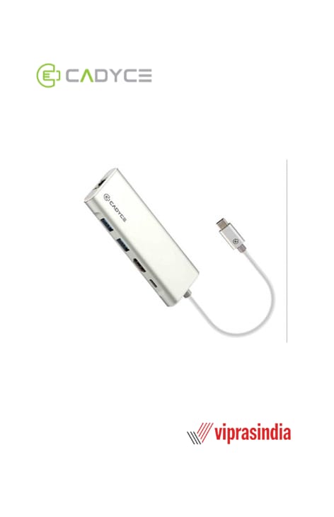 USB-C™ to USB-3.0 Hub with HDMI (4K) & Gigabit Ethernet Adapter (CA-CU3HG) (Silver & Space Gray) Cadyce 