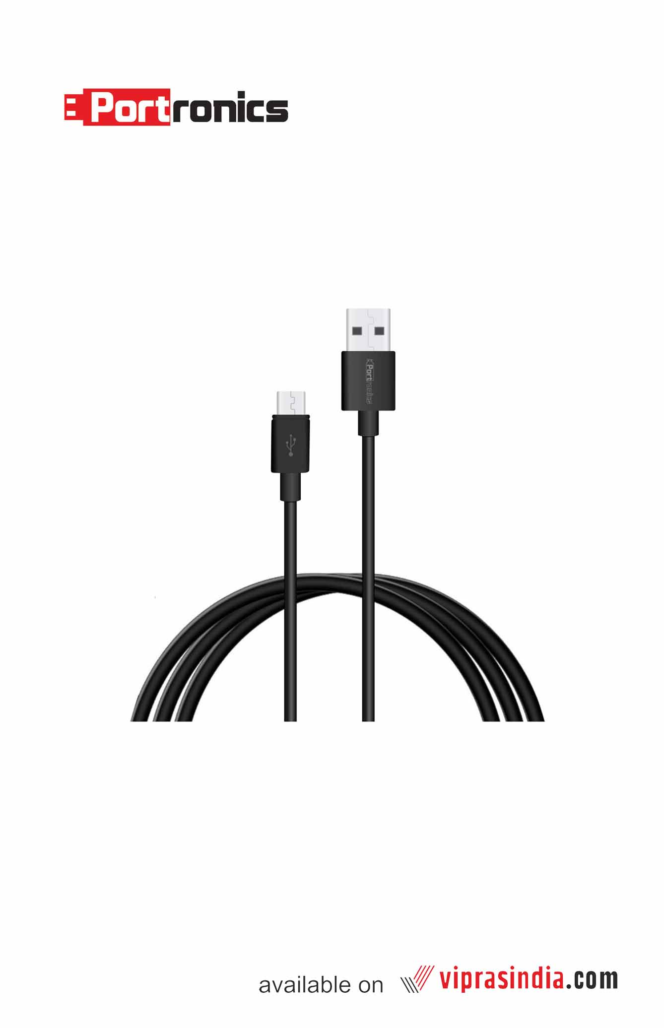Portronics POR-654 Konnect Core 1M Micro USB Cable With Charge and Sync