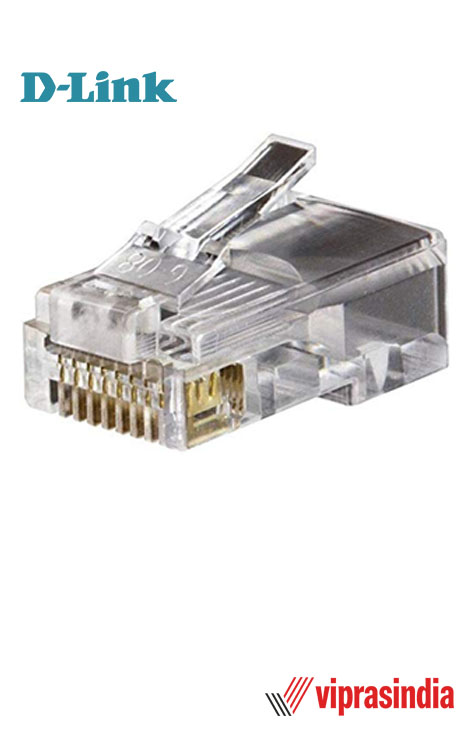 Connector RJ 45 D-Link Plastic  - Pack Of 100 Pieces (Transparent)