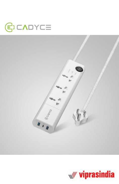  Surge Protector Cadyce 3 Socket with 30W USB-C PD + 2 USB Ports (CA-3SPS)