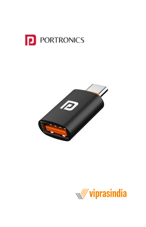 USB to Type-C Connector Portronics Bridge Y POR-2789 Black
