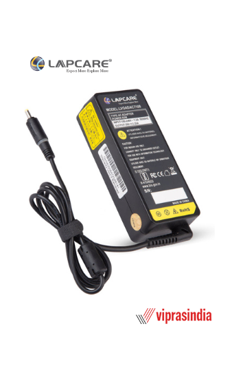 Laptop Power Adapter Lapcare for Lenovo 65W 20v 3.25A (4.0*1.7) LVOADAC7108 New Pin