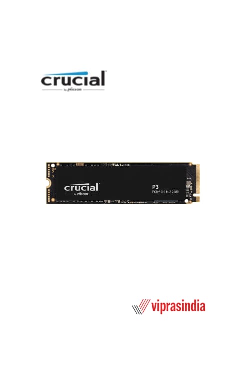 SSD Crucial PCIe 3.0 NVMe P3 1TB to 3500Mbps 