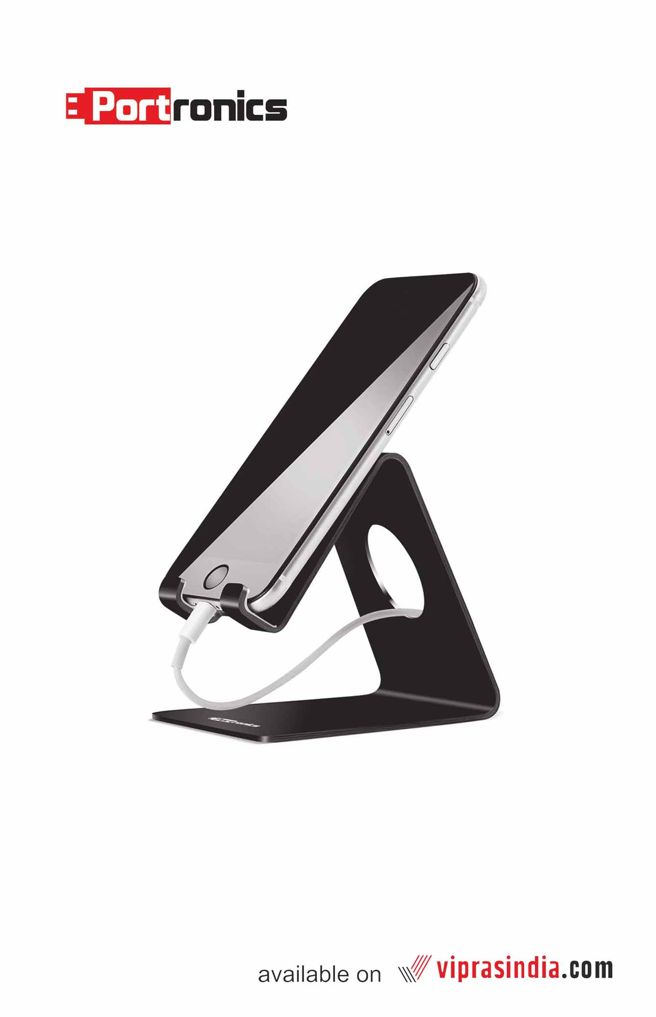 Portronics MODESK POR-122 Universal Mobile Holder (Black)