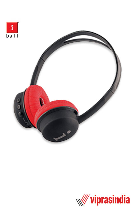 iBall Kids Star Kids Safe Wired Headphone with in line Volume Controller-Black and Red