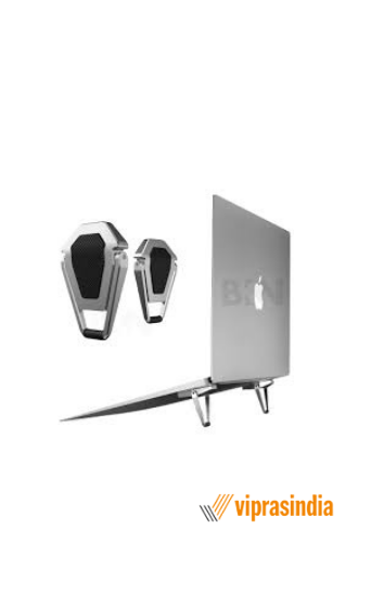 Laptop Mini Stand Metal Folding Portable Laptop Stand Non-Slip Base Bracket (One Pair) H5