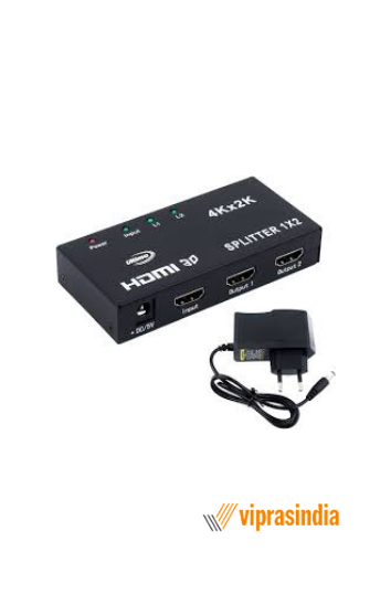HDMI Splitter 1-in 2-Out, Support 4k x 2k 3D Full HD 1080P