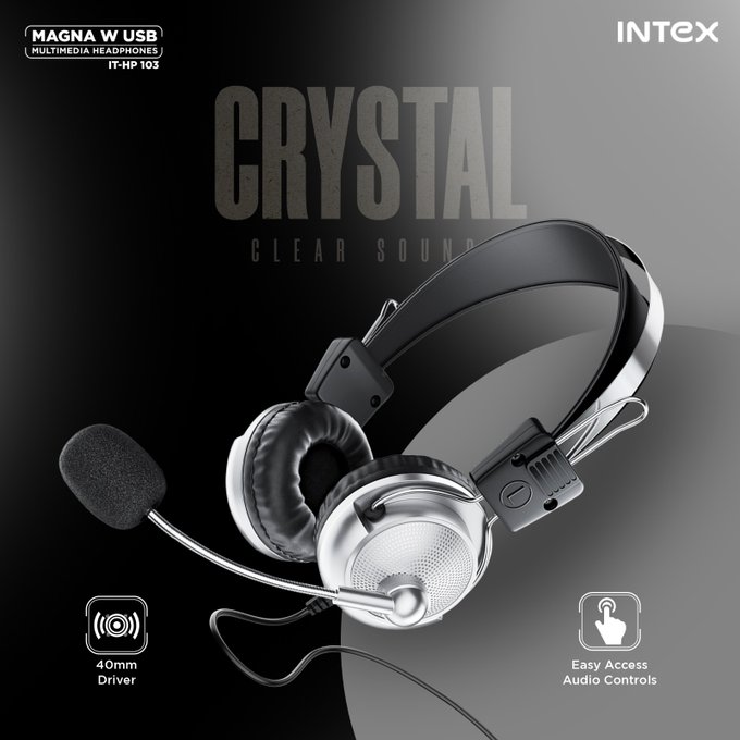 Headphone MAGNA W USB Multimedia INTEX IT-HP 103