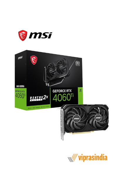 Graphic Card MSI (GeForce RTX 4060 VENTUS 2X  8GB Black)GDDR6