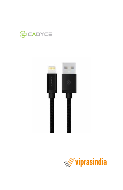 Cadyce USB Lightning Cable (Black) CA-ULCB 2mtr