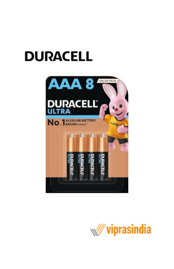Duracell Ultra Alkaline Battery AAA8 MN2400 - LR03 ( Pack Of 8)