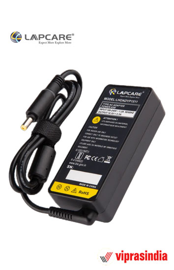  Laptop Adapter Lapcare for HP 18.5V 3.5A 65W Yellow Pin
