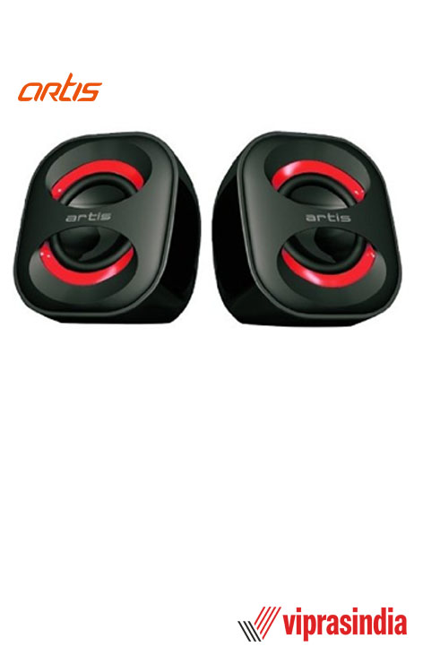 Speakers Artis Mini Black & Red USB (600W PMPO)