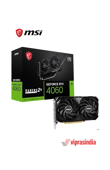 Graphic Card MSI (GeForce RTX 4060 VENTUS 2X  8GB Black)GDDR6