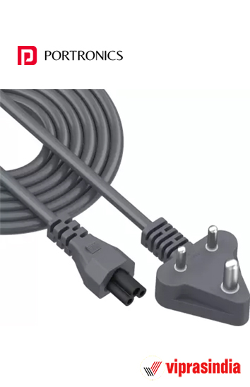 Laptop Power Cable Portronics Konnect G2 PQR-1757 1.5 mtr